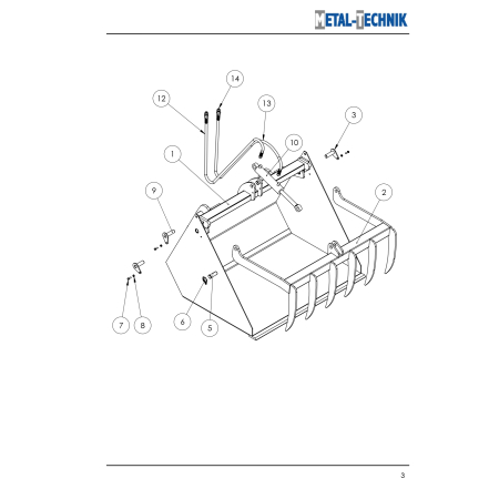 Części zamienne Metal-Technik Łycho-Krokodyl 1 siłownik do miniładowarek